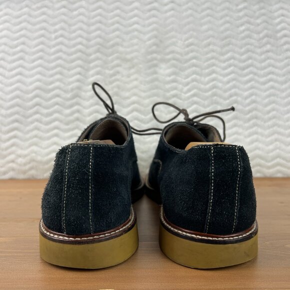 Banana Republic Mens Owen Oxfords Leather Lace Shoes NavyBlue Suede 10.5M Preppy - Picture 7 of 14